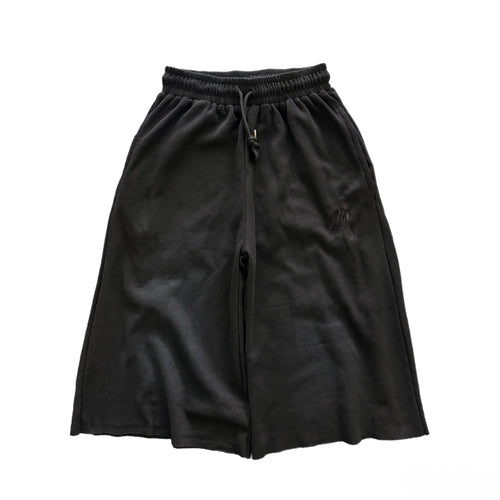 Noir Waffle Knit Shorts
