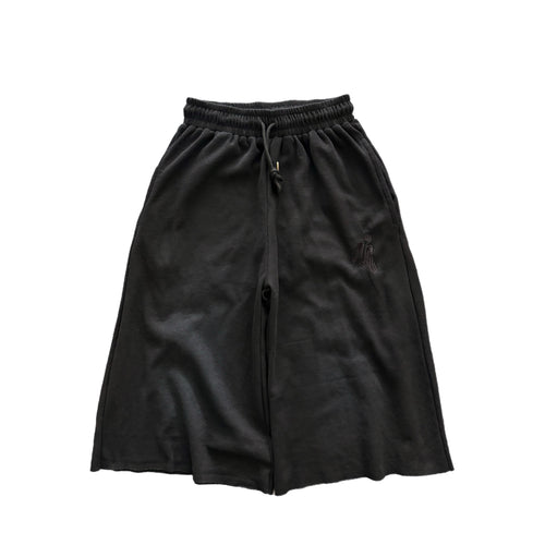 Noir Waffle Knit Shorts